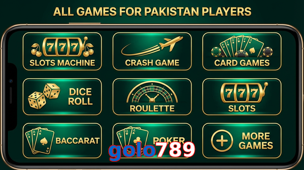 Main screen of Golo789 games page for PK players